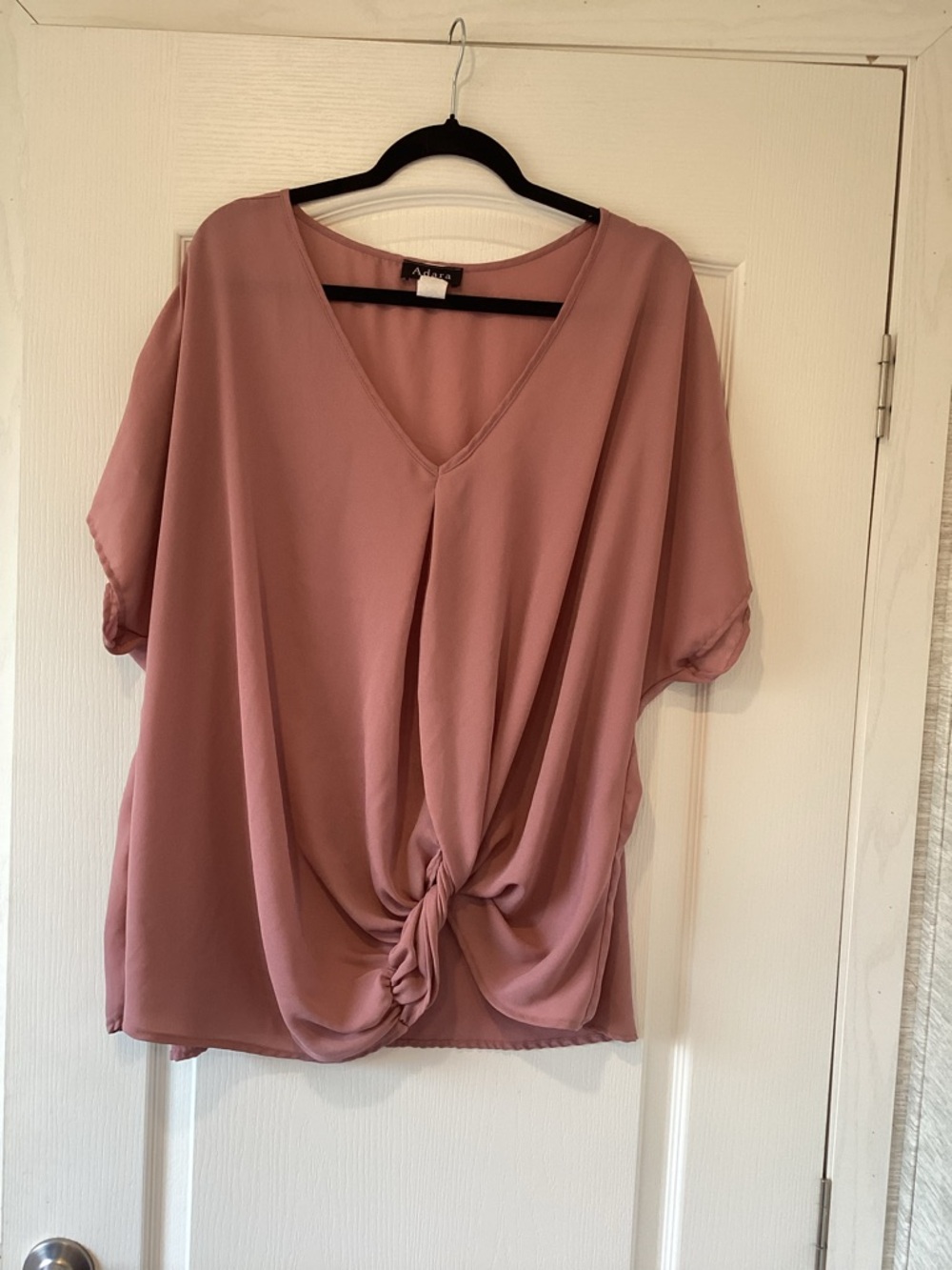 Adara Tie-Knot V-Neck Blouse 3XL EUC